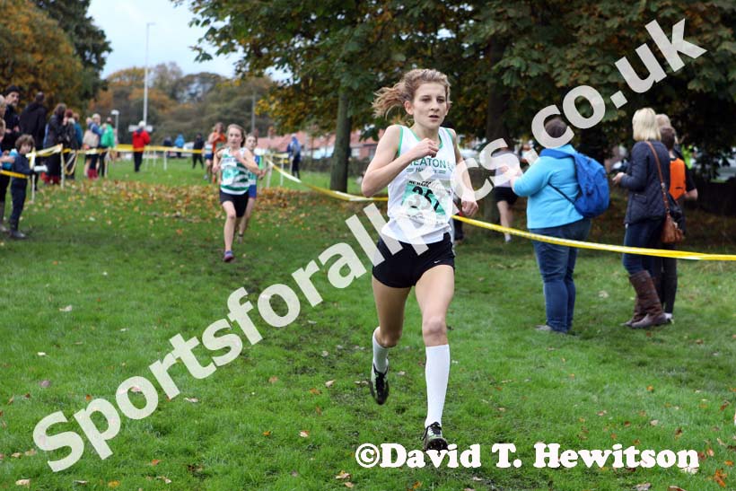 Under-15 girls Green 357 North East Harrier League, Blaydon. Photo: David T. Hewitson/Sports for All Pics